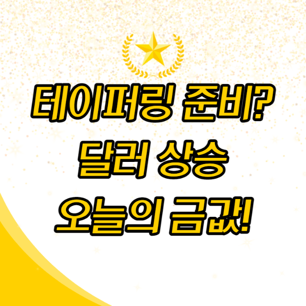  오늘의 금값,달러시세는?
