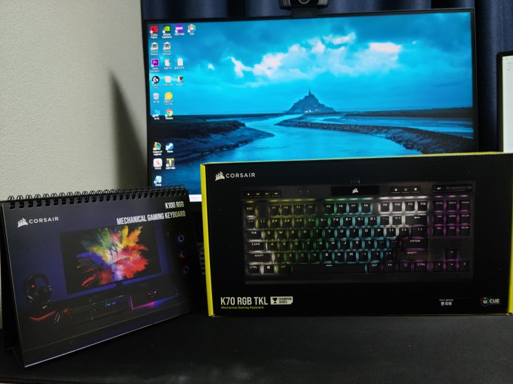  저소음 적축 텐키리스 게이밍 키보드 K70 RGB TKL 리뷰