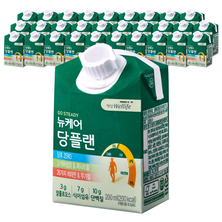 선호도 좋은 대상웰라이프 뉴케어 당플랜 당뇨환자영양식, 200ml, 30개 ···