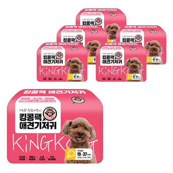 인기 많은 킹콩팩 강아지 기저귀 여아용 30p, 초소형, 6개 좋아요