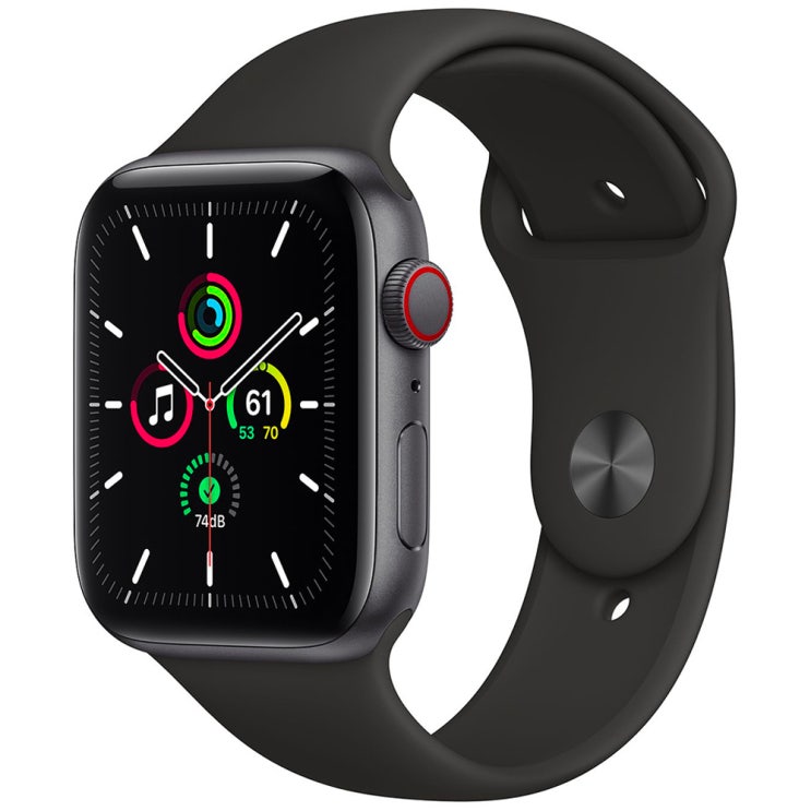 인지도 있는 Apple 애플워치 SE, GPS+Cellular, 스페이스 그레이 알루미늄 케이스, 블랙 스포츠 밴드 좋아요 인지도 있는 Apple 애플워치 SE, GPS+Cellular, 스페이스 그레이 알루미늄 케이스, 블랙 스포츠 밴드 좋아요
