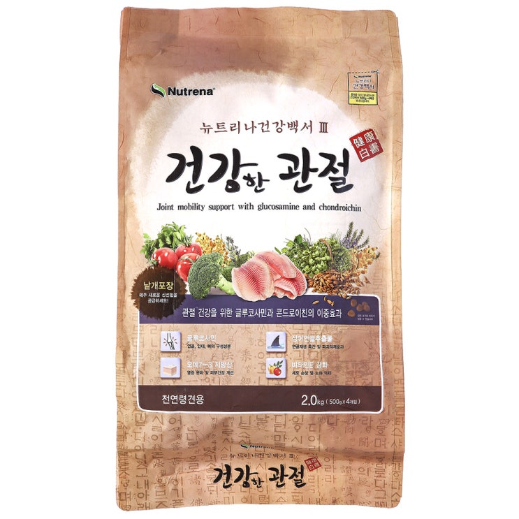 잘팔리는 건강백서 전연령 생선 건강한 관절 애견사료, 2kg, 단일 수량 ··· 잘팔리는 건강백서 전연령 생선 건강한 관절 애견사료, 2kg, 단일 수량 ···