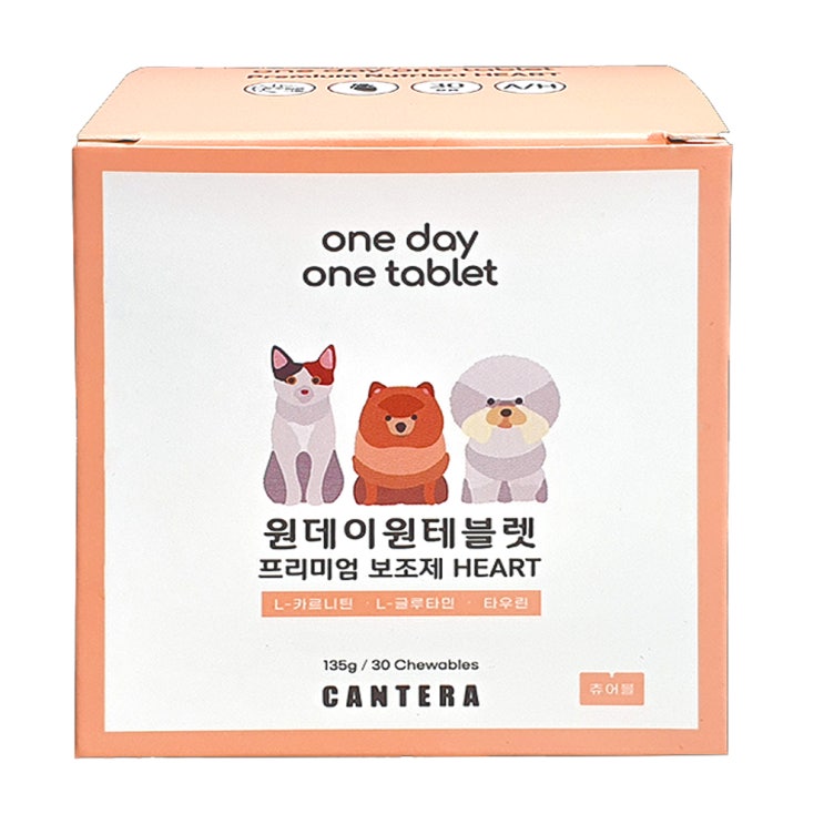 의외로 인기있는 CANTERA 원데이 원타블렛 반려동물 영양제 30p 135g, 만성질환, 1개 추천합니다