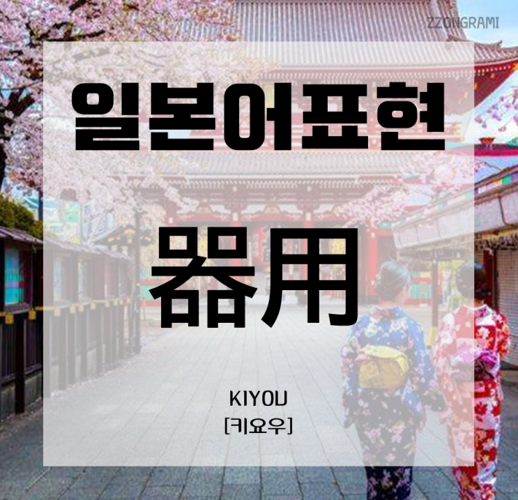  [일본어 공부] 일본어 표현 : 「器用」