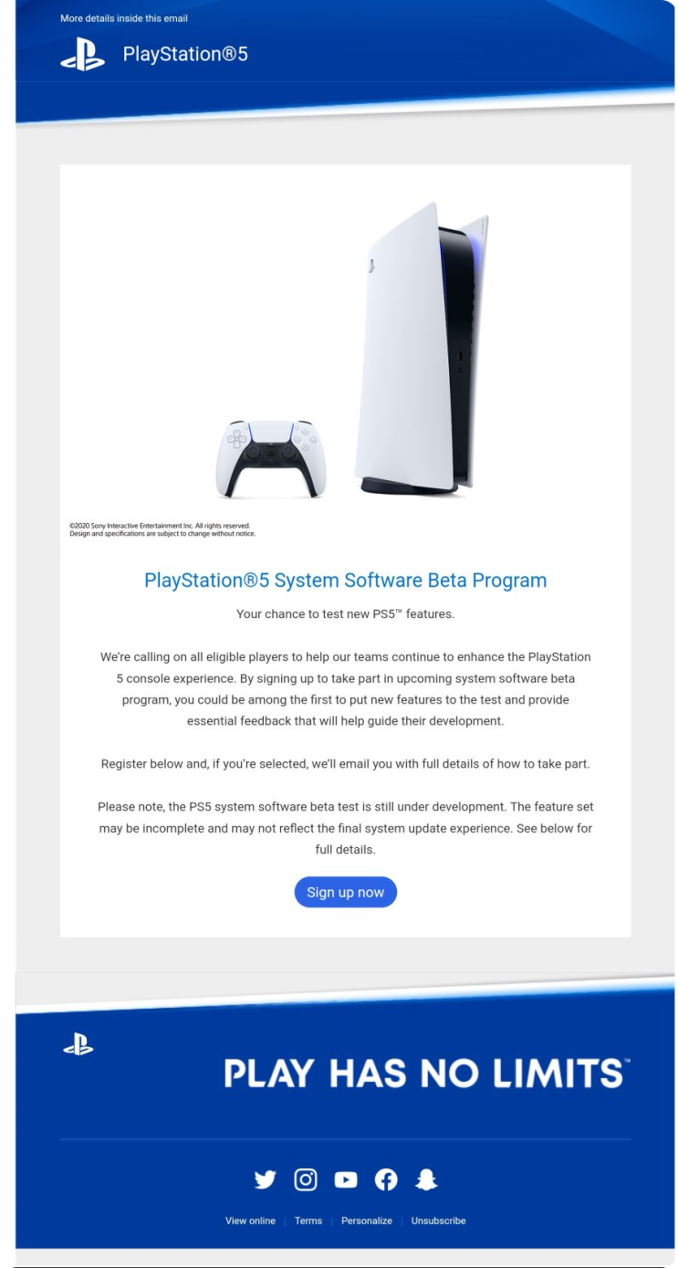  PS5 시스템 소프트웨어 베타 프로그램 모집 개시