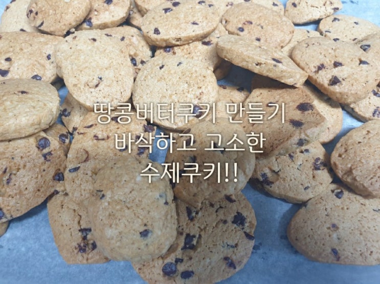 땅콩버터쿠키만들기_고소하고 바삭한식감수제쿠키!! (땅콩버터활용)