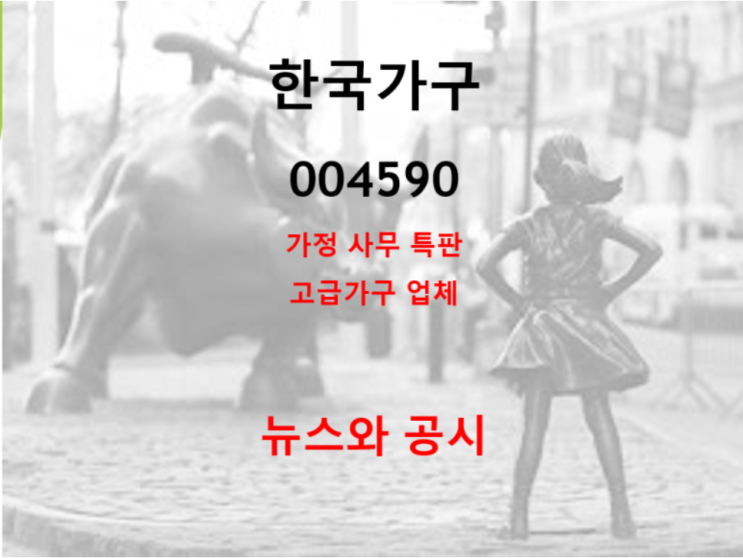  고급 가정용 사무용 한국가구의 주가는 건설경기와 함께 상승할까?
