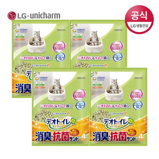 의외로 인기있는 LG유니참 데오토일렛 사막화 방지 소취 항균 고양이 화장실 모래 4L x 4개 좋아요 의외로 인기있는 LG유니참 데오토일렛 사막화 방지 소취 항균 고양이 화장실 모래 4L x 4개 좋아요