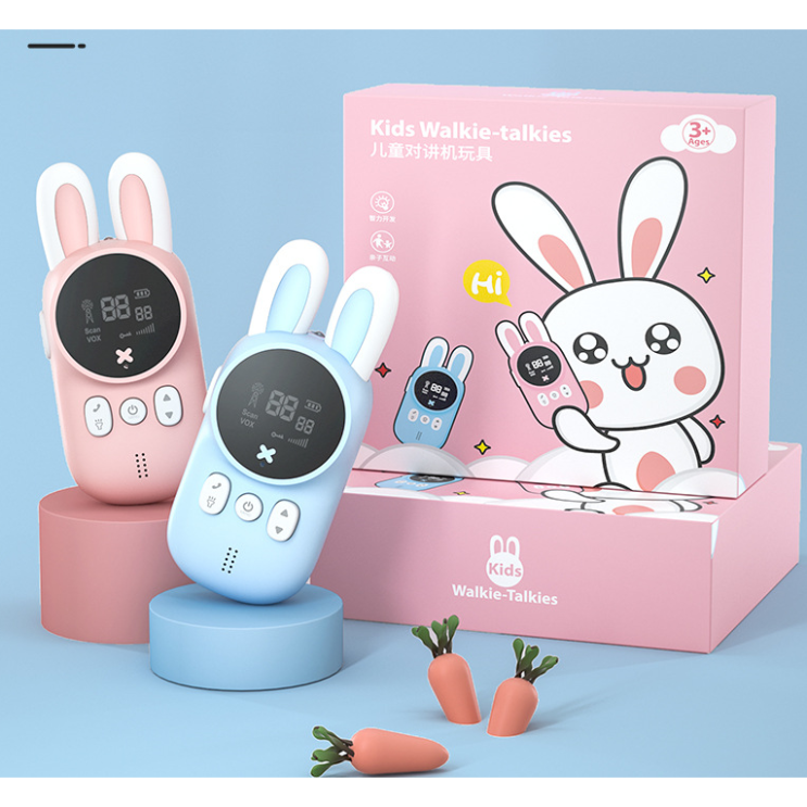  후기가 정말 좋은 KOOOL 미니 토끼 무전기 세트 워키토키/핑크+블루 2개입, 배터리 미포함, 핑크+블루 ···