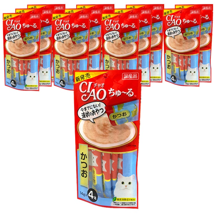 가성비갑 이나바 차오 츄루 고양이 파우치 간식 56g, 가다랑어, 12개 추천합니다 가성비갑 이나바 차오 츄루 고양이 파우치 간식 56g, 가다랑어, 12개 추천합니다
