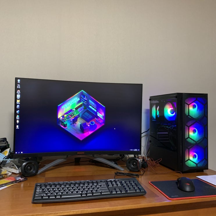  알파스캔 AGON 323Q 144 QHD 교체 후기