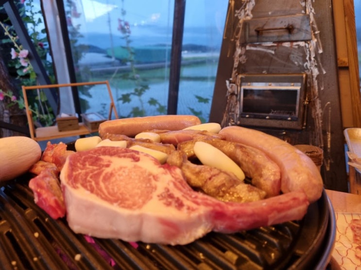  순천 다락원, 순천만 맛집에서 캠핑감성 야외텐트 바베큐 