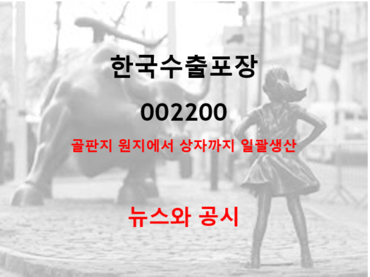  골판지 원지에서 상자까지 오랜업력의 한국수출포장 예상 주가 전망