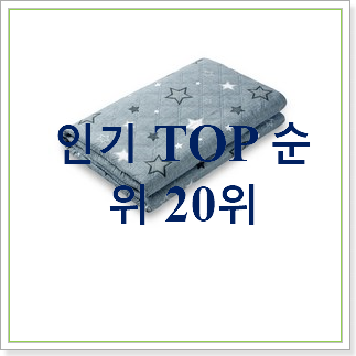 선물하고픈 2인용전기장판 선택 인기 top 순위 20위