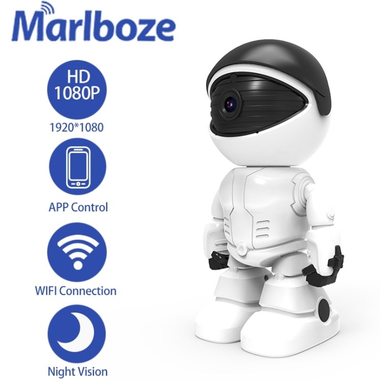 핵가성비 좋은 Marlboze 1080P 로봇 WIFI Ip 카메라 베이비 모니터 프로그램 원격 제어 스마트 홈 비디오 감시 CCTV 카메라 [아이보안카메라] [phone] [보안