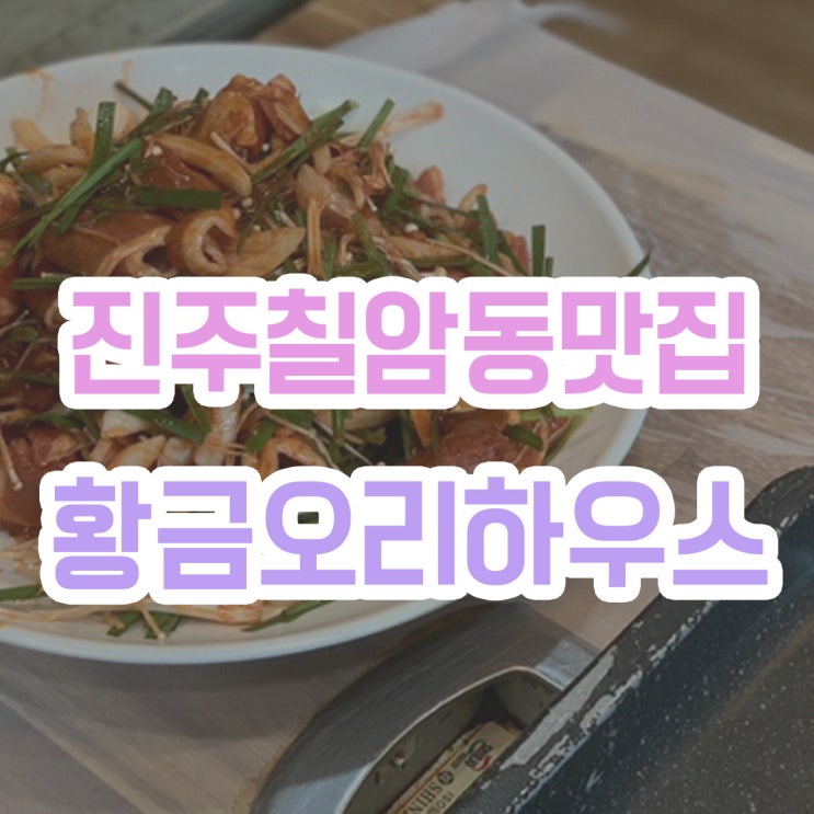  [진주 칠암동 맛집] 황금오리하우스