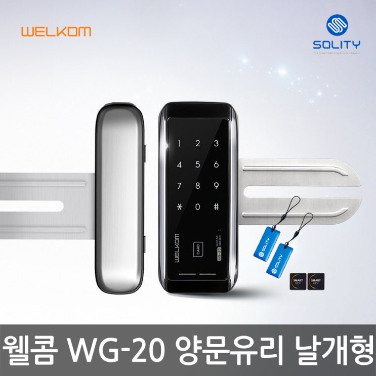 선택고민 해결 웰콤 WG-20 카드키4개 양문형 유리문도어락 디지털도어락 번호키, 자가설치 추천해요