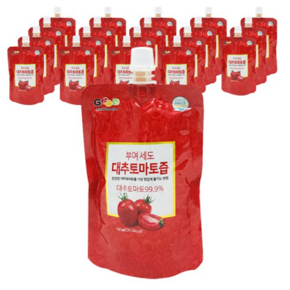 가성비갑 농협 부여세도 대추토마토즙, 100ml, 40개 ··· 가성비갑 농협 부여세도 대추토마토즙, 100ml, 40개 ···
