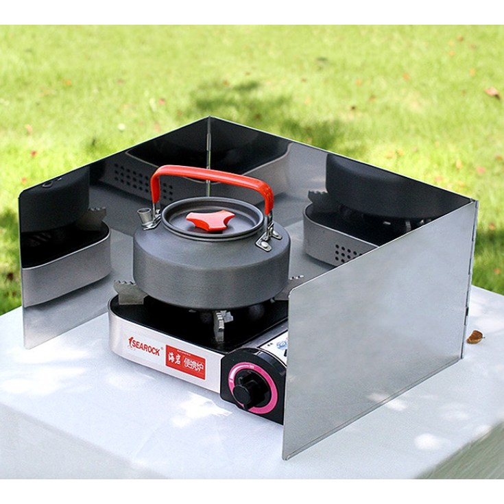많이 팔린 버너바람막이 스테인레스 야외취사 휴대용 불꺼짐 바람막이 3단접이식, 2웨이 스테인레스 버너 바람막이 ···