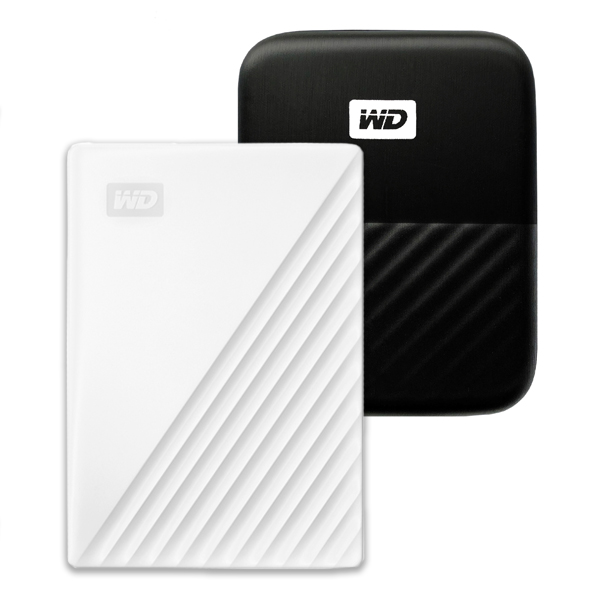 인지도 있는 WD My Passport 휴대용 외장하드 + 파우치, 5TB, 화이트 좋아요