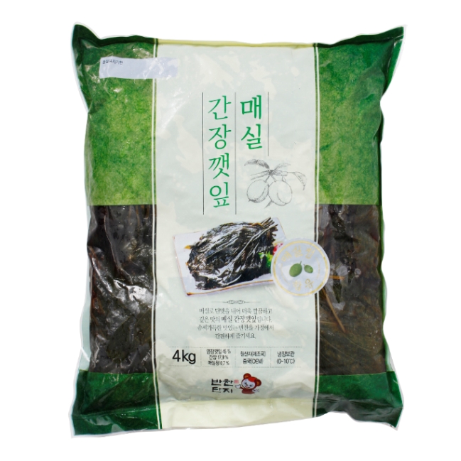 인지도 있는 반찬단지 매실 간장깻잎 4kg 좋아요