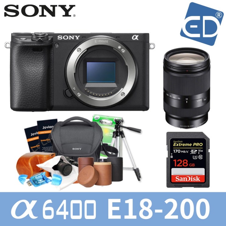 최근 많이 팔린 소니 A6400 16-50mm 128패키지 미러리스카메라, 10 소니A6400실버+18-200mm렌즈 +128GB + 소니가방 풀패키지 좋아요