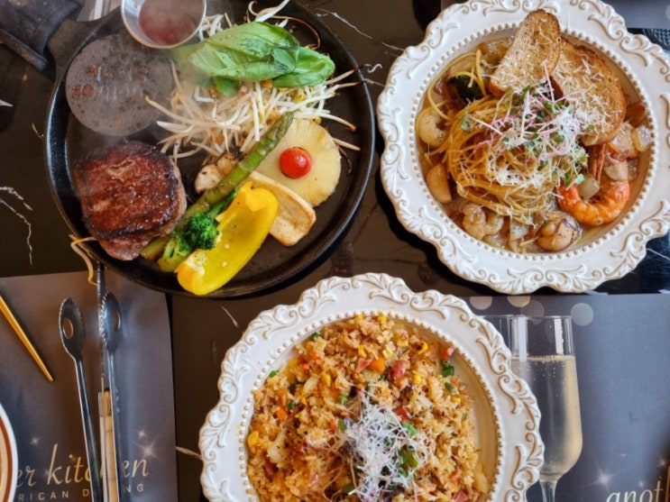  여수맛집 오션뷰 웅천레스토랑 어나더키친, 갓성비 스테이크 세트 !