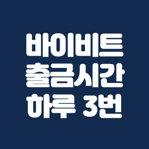  바이비트 출금시간 하루 3번 가능