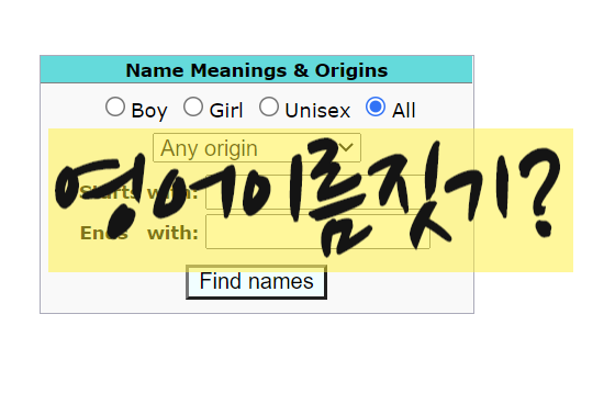  영어 이름(남자 영어이름, 여자 영어이름 어떻게 지을까요? 예쁜 영어 이름을 쉽게 지을수 있는 사이트 소개: babynamestats