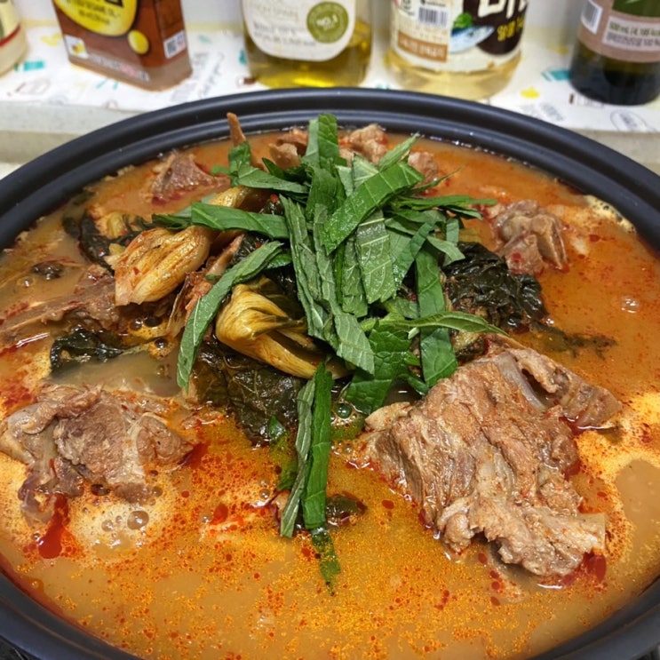  [장성원부대찌개] 뼈해장국 3인분 만2천원!! 내돈내산 솔직후기