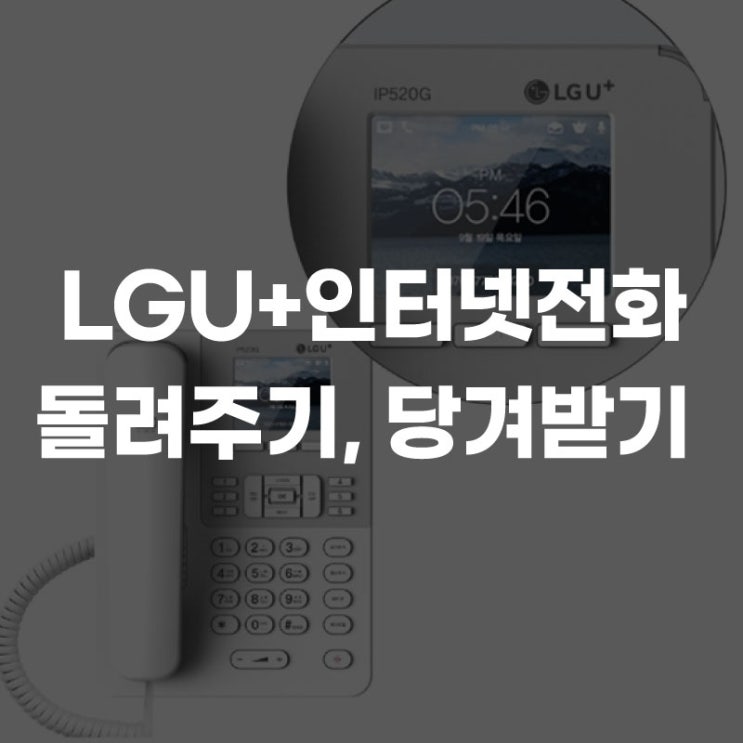  회사 전화 당겨받기 내선 전화 돌려주기 키폰 인터넷 전화 간편하게 사용하기