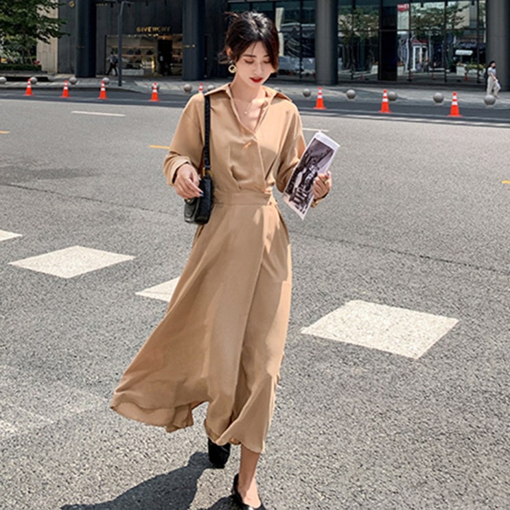  가성비갑 타니즈 레온 카라넥 여성 랩 롱원피스 좋아요