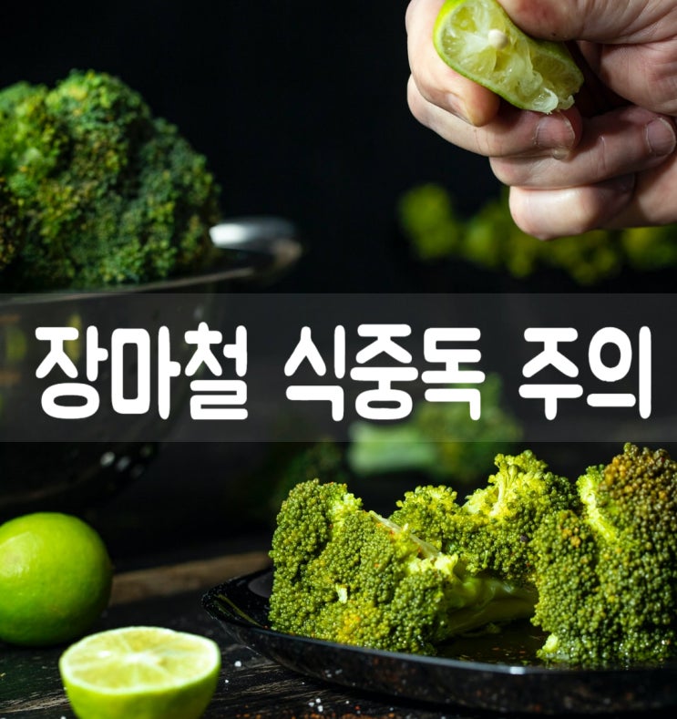 장염 식중독 증상 치료 예방 매실 습도 장마철 주의