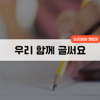  블글30일 챌린지_ 글쓰기 환경에 나를 노출시켜라