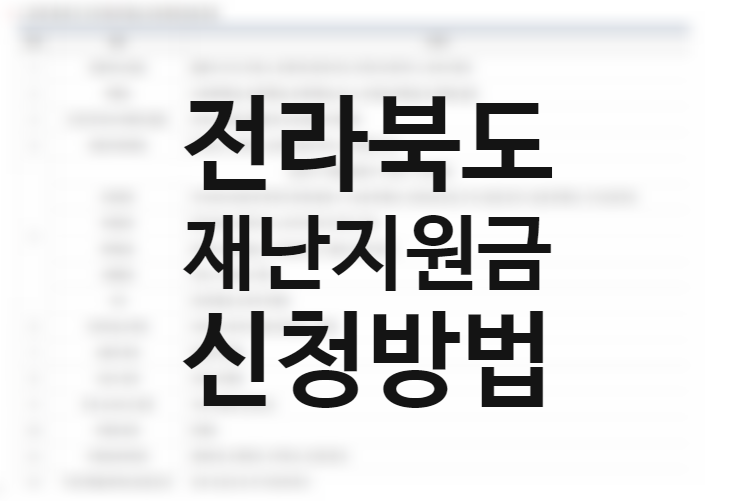 전북 재난지원금 신청 방법 +사용제한업종 (7월 5일부터 지급)