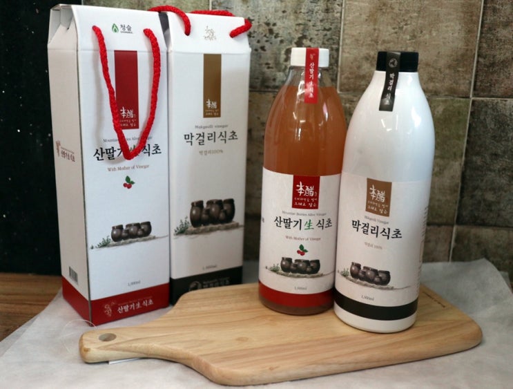  막걸리식초 청슬전통도가 발효식초 다이어트 배변활동에 좋아요