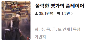  몰락한 명가의 플레이어 - 가빈지 : 평점(3/10) // 평타 미만. 잡설.