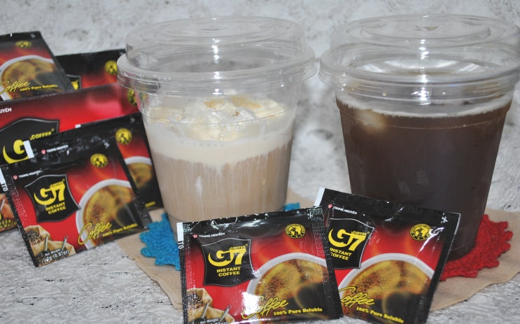  G7커피, 향과 맛이 좋은 G7커피로 아이스커피/ 아이스크림커피 즐기기