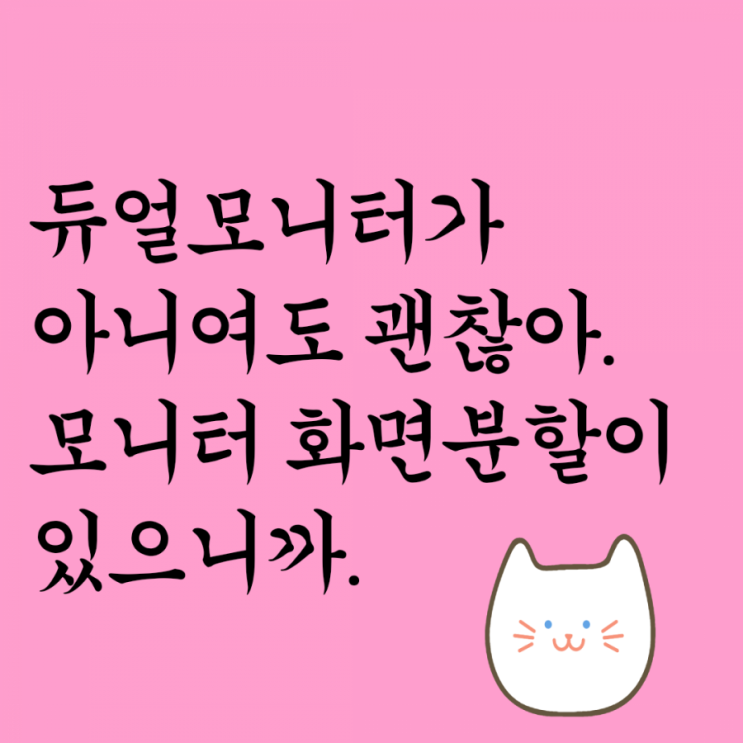  모니터 화면 나누기 : 모니터 화면 분할 방법  너무 쉬워요.
