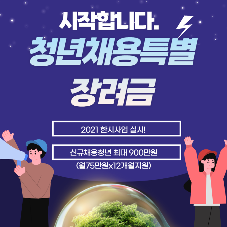  '21 청년채용특별장려금(직원을 고용하고 받는돈3)