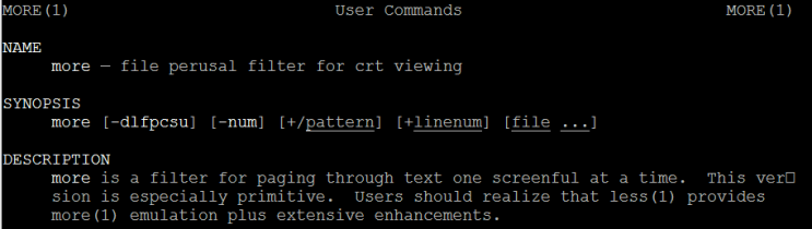  linux more 명령어