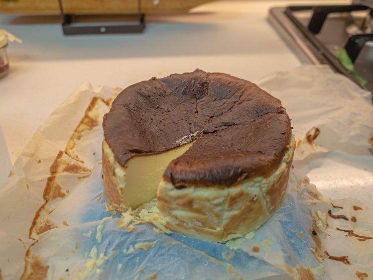 바스크 치즈케이크 만들기::에어프라이어 제빵