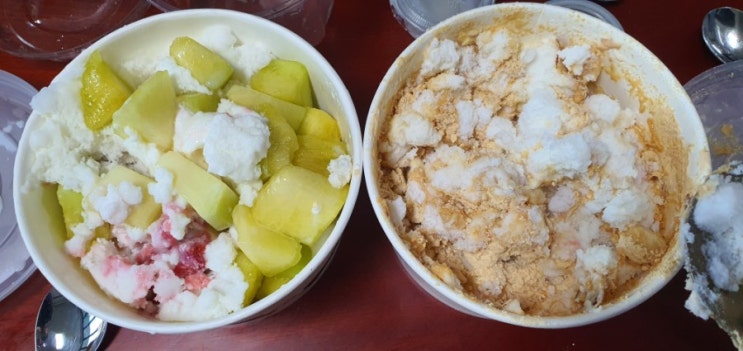  더워지는 여름엔 팥빙수 /울산대점 설빙(딸기치즈 메론설빙,인절미 설빙)배달후기!