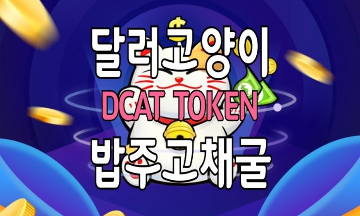 DCAT코인 : 달러 캣(Dollar Cat) 밥주고 채굴하기