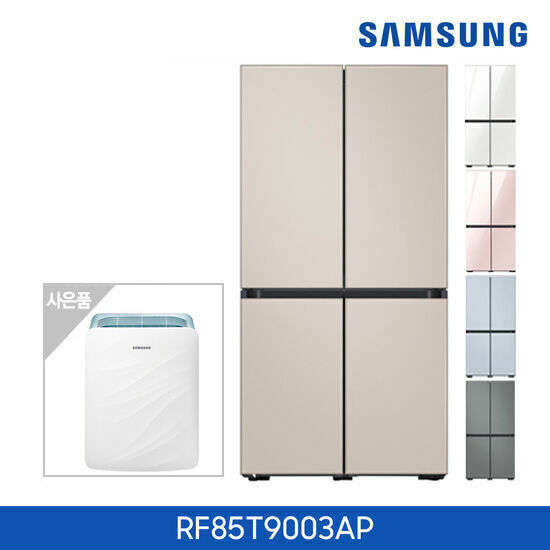 많이 찾는 삼성 비스포크 냉장고 4도어(글라스) RF85T9003AP+삼성 공기청정기, 색상:글램화이트 추천해요
