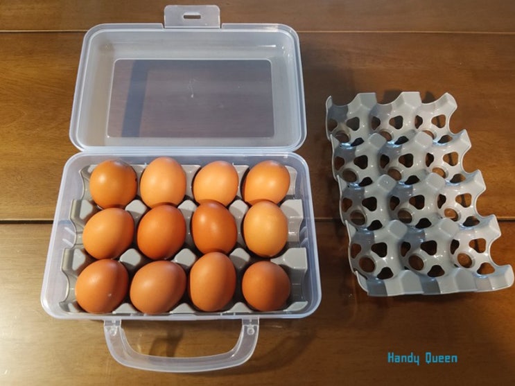 다이소 주방용품 : 계란 케이스 2종류 / 냉장고 수납 정리와 캠핑용으로 휴대하기 편리한 살림템
