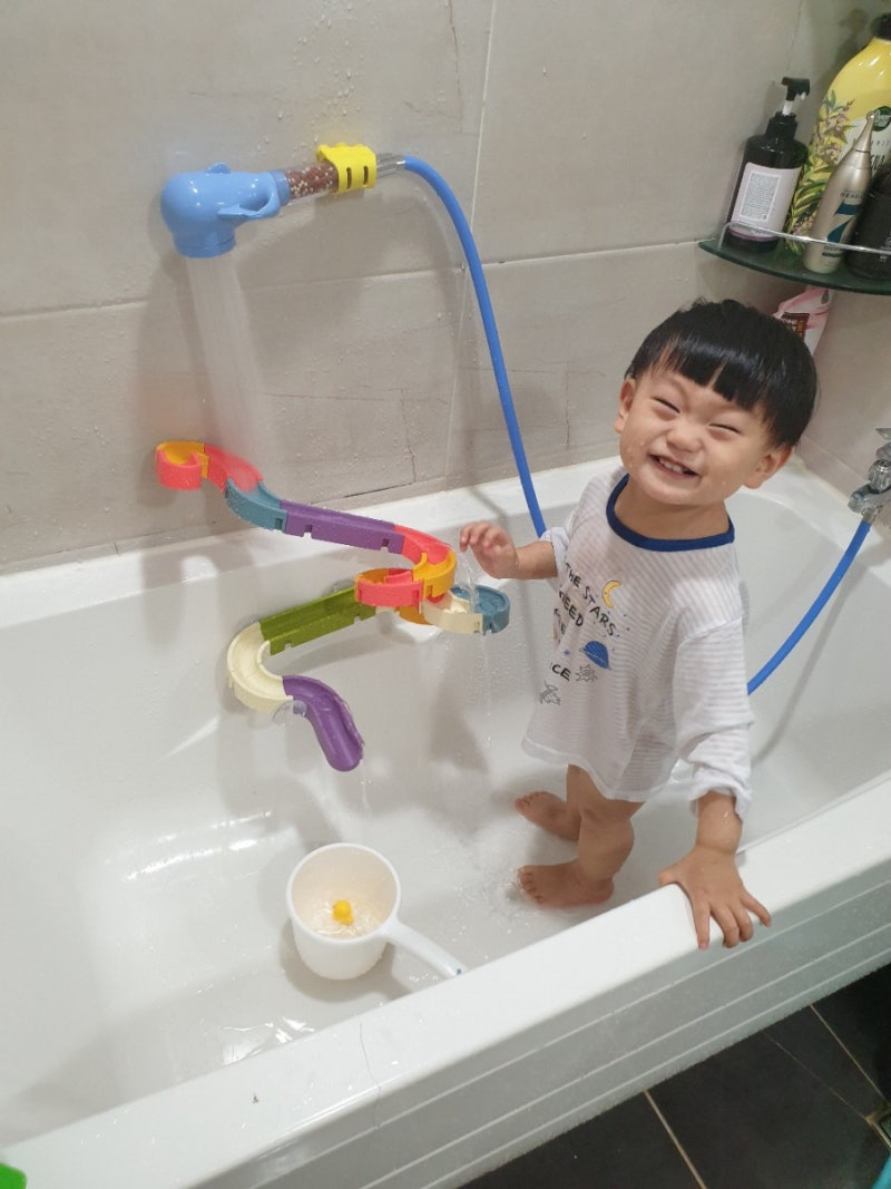 16개월 물놀이 장난감 추천 ::레츠토이 워터슬라이드 장난감