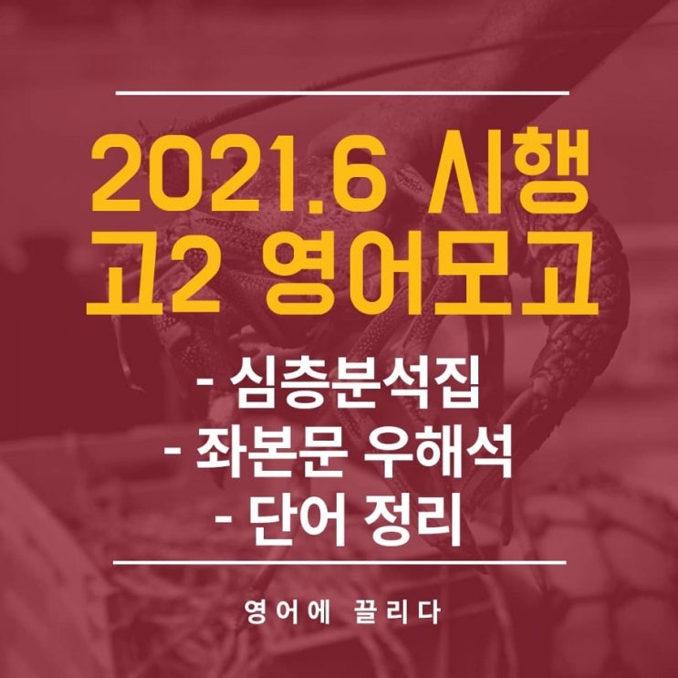  2021.6.고2 영어 모의고사 [심층분석/좌본문우해석/단어] pdf 파일
