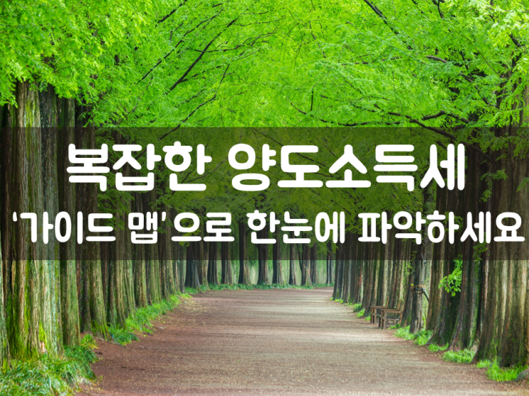  복잡한 양도소득세, ‘가이드 맵’으로 한눈에 파악하세요