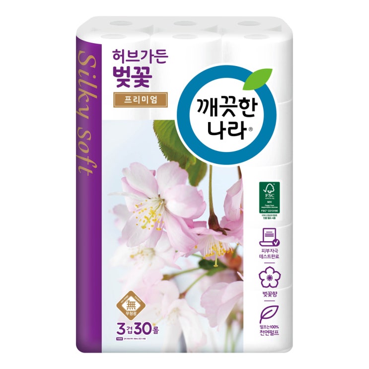 리뷰가 좋은 깨끗한나라 3겹 천연펄프 데코 허브가든 벚꽃 프리미엄 화장지 30m, 30롤, 1팩 ··· 리뷰가 좋은 깨끗한나라 3겹 천연펄프 데코 허브가든 벚꽃 프리미엄 화장지 30m, 30롤, 1팩 ···